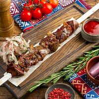 Баранья печень с курдюком в Halal House