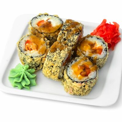 Ролл темпура с лососем терияки в TomYumBar по цене 488