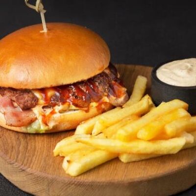 Злой бургерв DARK SIDE шаурма & гриль по цене 850 ₽