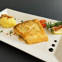 Запеченный судак с жюльеном в Трюфель