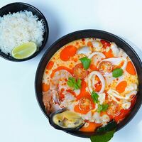 Том ям с рисом в Thaifood bubble tea