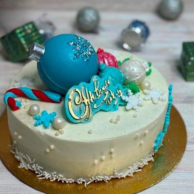Новогодний торт Шары (Молочная девочка) в Кантанелло по цене 1870 ₽