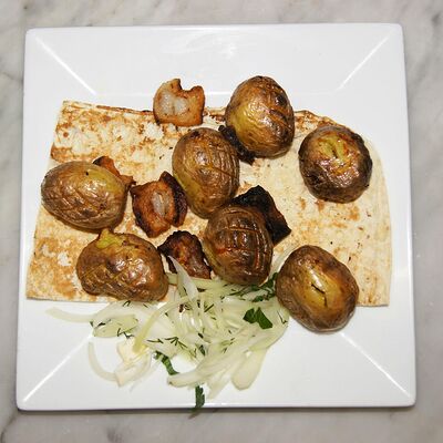 Шашлык из молодой картошки с курдюком в Халяль по цене 250 ₽