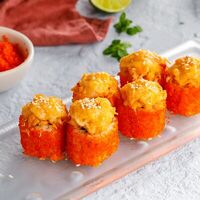 Запеченный ролл с крабом, гребешком и лососем в ЛарисуВаннуХочу