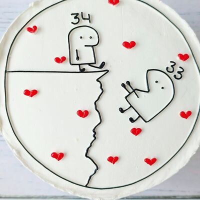 Бенто торт ко дню рождения Пинаем возраст в Премиум торт по цене 2300 ₽