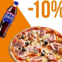 Пицца Портобелло и Evervess Кола в Перчини