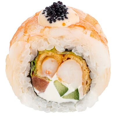 Ролл с креветкой и креветкой в темпуре в GODZILLA по цене 12 р.