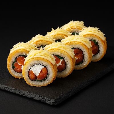 Цезарь с лососем ролл в Rollik по цене 449 ₽