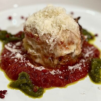 Баклажаны пармиджано в Чо? Капчо! по цене 620 ₽