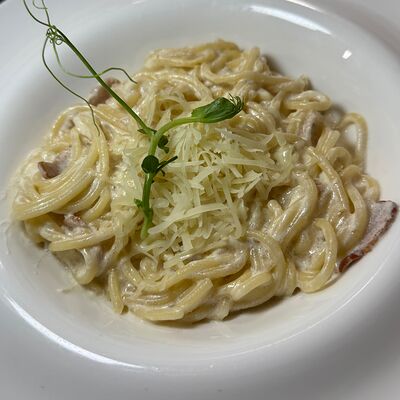 Спагетти Карбонара в Шеф Пушкин по цене 570 ₽