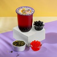 Бабл ти Клубника-черника в Тапиока bubble tea cafe