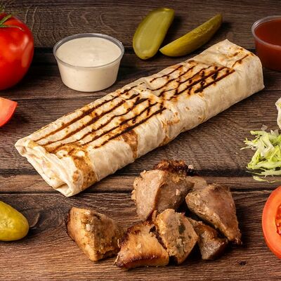 Шаверма Двойная Свинина гриль в GRILL & SUSHIMASTER - ГРИЛЬ и СУШИ МАСТЕР по цене 249