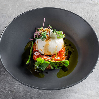 Бурратина с джемом из томленых томатов в КрабыКутабы по цене 830 ₽