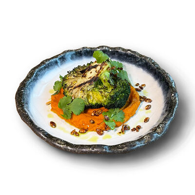 Пост Стейк из брокколи с хумусом в Ваще Огонь по цене 380