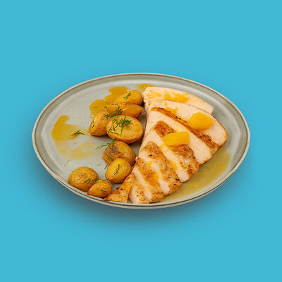 Куриная грудка в апельсиновом соусе с картофелем беби в Додома по цене 795 ₽