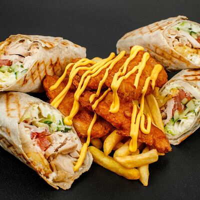 Бокс для двоих с шаурмой в Булка да мясо по цене 900 ₽