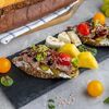 Брускетта с ростбифом, соусом вителло тонато и каперсами в Topfoodcafe по цене 468
