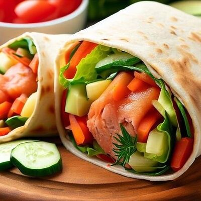 Фреш ролл с лососем в PlutuS Resto Club по цене 470 ₽