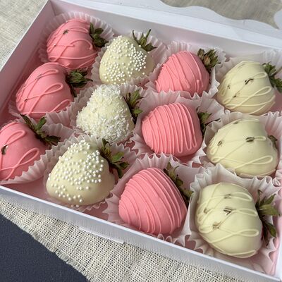 Набор 5 Клубника в шоколаде 12 штв Elinabuket по цене 2300 ₽