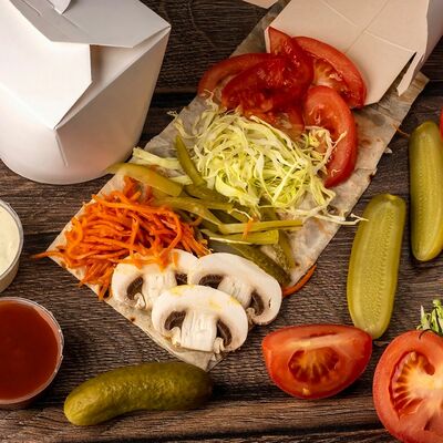 Шаверма Овощной бокс в GRILL & SUSHIMASTER - ГРИЛЬ и СУШИ МАСТЕР по цене 199