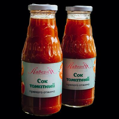 Сок томатный прямого отжима (без сахара) собственного производства в Лаверна по цене 350 ₽