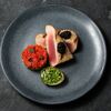 Стейк из тунца Yellowfin с зелёной сальсой и тартаром из томата и авокадо в Муссон по цене 2150