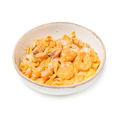 С семгой и креветками в Pizza.ru по цене 480 ₽