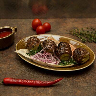 Картофель с курдюком на мангале в Золотой Кувшин по цене 250 ₽