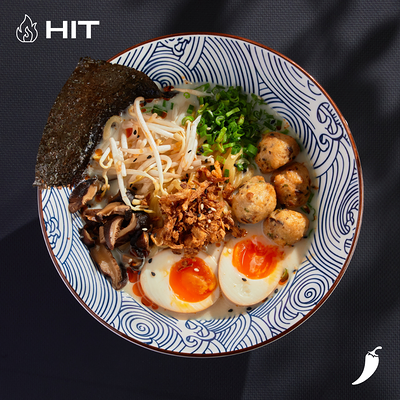 Сырный рамэн с чикенболлами большой в ASIATIQ Ramen-Bar по цене 760 ₽