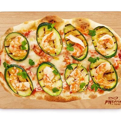 Пинца с креветками и цукини (большая) в Pinzeria by Bontempi по цене 1420 ₽