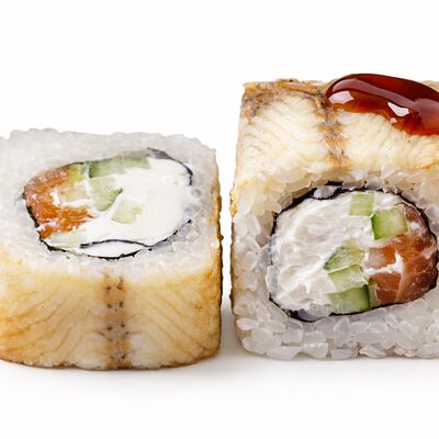 Канада с лососем и угрём в Bitcoin11k Халяль по цене 969 ₽