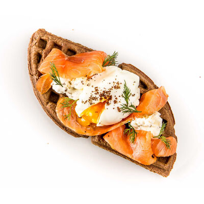 Вафли бородинские с семгой и сыром в Кэрри по цене 290