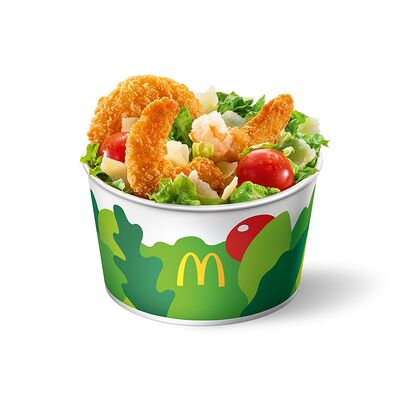 Салат Цезарь с креветками в Макдоналдс по цене 229 ₽