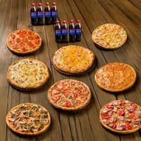 Сет Биг 8 пицц + Evervess Cola 8 бутылок на 10-15 человек в Pizzaburger