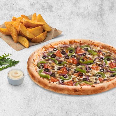 Ланч с пиццей Любители Овощей в Pizza HeartPizza Hut по цене 300