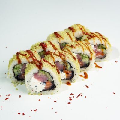 Шарики васаби, лосось, тунец, сыр и огурец в ЁБИСАН по цене 939 ₽