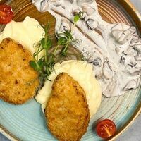 Щучьи котлеты с грибным соусомв Dimcoffee