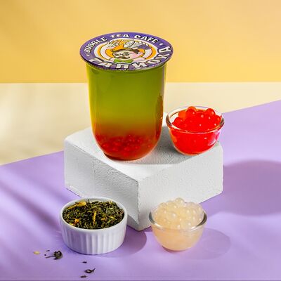 Бабл-ти Яблоко-клубника в Тапиока bubble tea cafe по цене 409 ₽