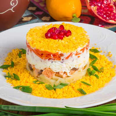 Салат мимоза с семгой в Мушмула по цене 269