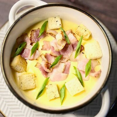 Сырный суп с беконом в Вкусное место по цене 470 ₽