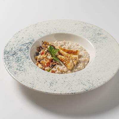 Овсяная каша с карамелизированным бананомв Миндаль по цене 348 ₽