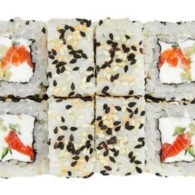 Филадельфия с лососем в кунжуте в Суши Папа по цене 470 ₽