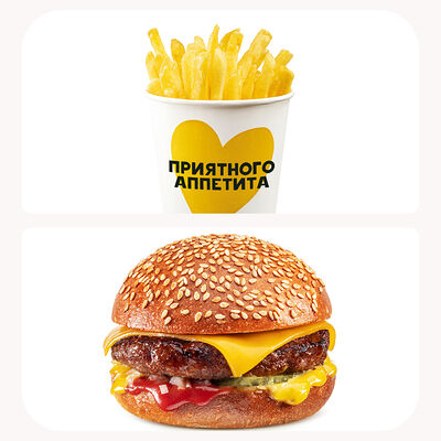 Базовое комбо 1 в Франклинс Бургер по цене 368 ₽