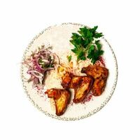 Шашлык из куриных крыльев в Buta
