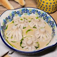 Хинкали из полбяной муки с грибами в Ресторан-сыроварня Брынза