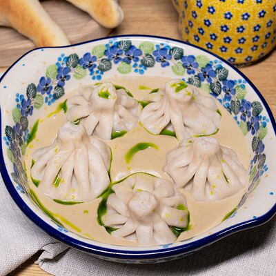 Хинкали из полбяной муки с грибами в Ресторан-сыроварня Брынза по цене 390