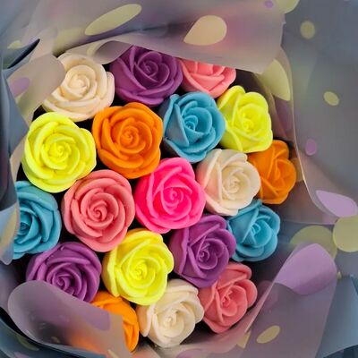 Съедобный шоколадный букет из роз, Цветной в Мистер пряничек по цене 2500 ₽