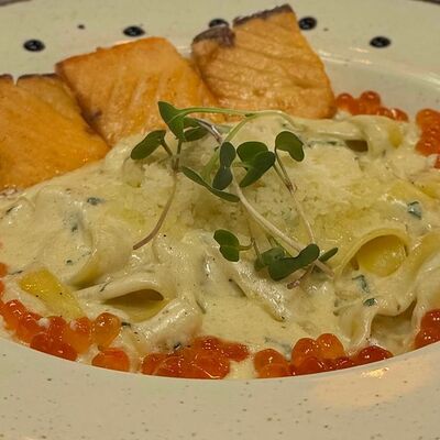 Феттуччине с лососем в Марани по цене 1170 ₽