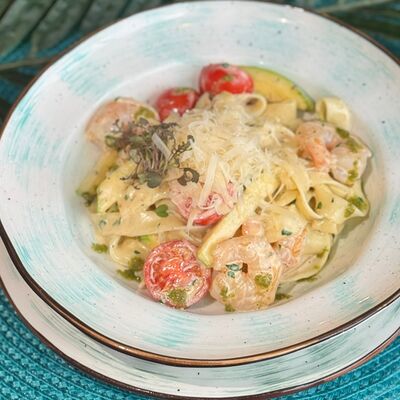 Паста с креветками и цукини в Терраса по цене 750 ₽