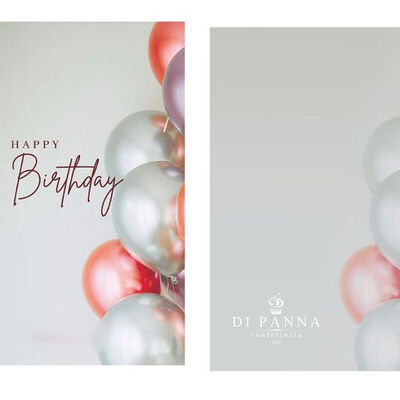 Открытка фирменная Happy Birthday в Di Panna Confetteria по цене 10 ₽